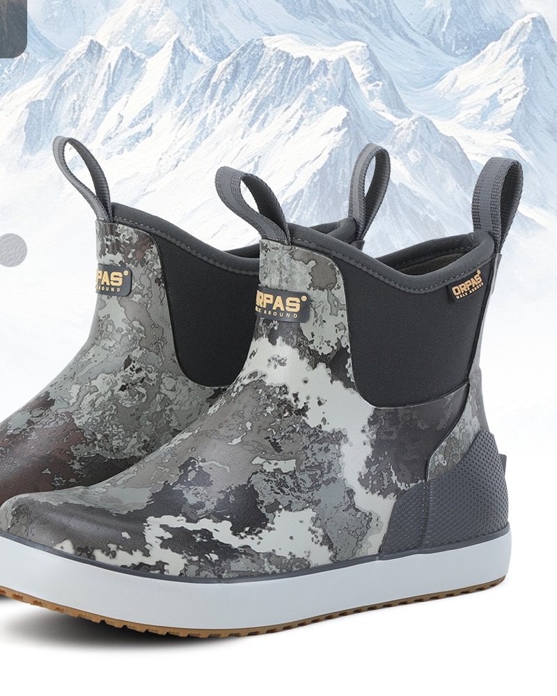 ORPAS06 Barents Deck ankle boots in grey camo